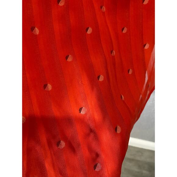 Cupcakes & Cashmere Women's Red Midi Wrap Dress Small Party Datenight flirty - Picture 7 of 10